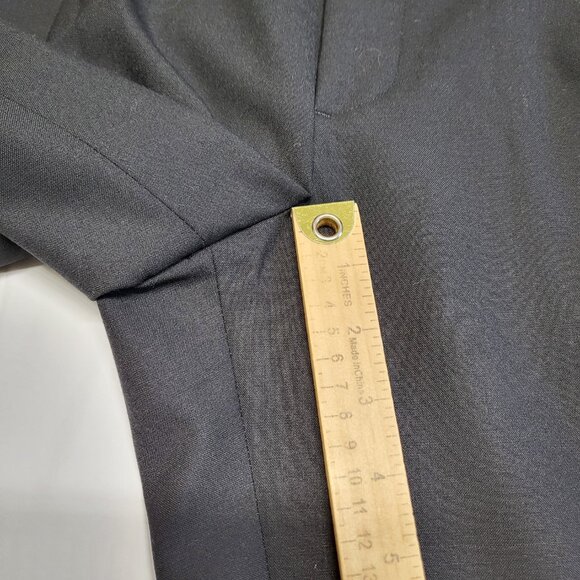 Cintas Mens Dress Pants 36 X 31  Wool Blend Washable Preppy Executive Black - Picture 11 of 14